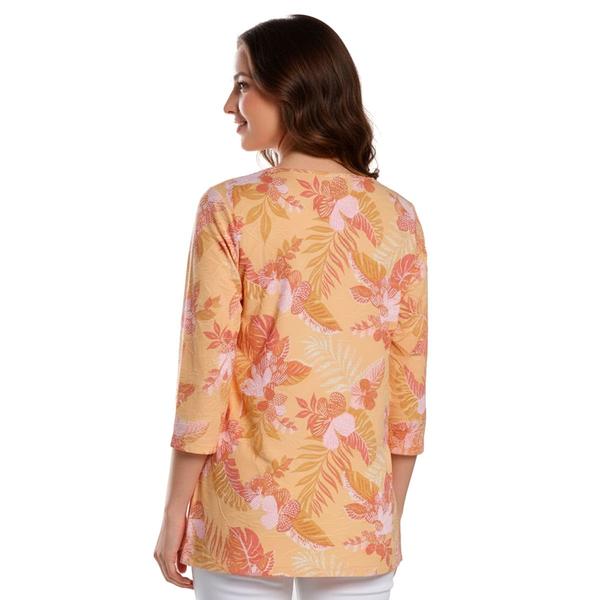 Womens Emily Daniels 3/4 Sleeve Floral Round Neck Blouse alternate view
