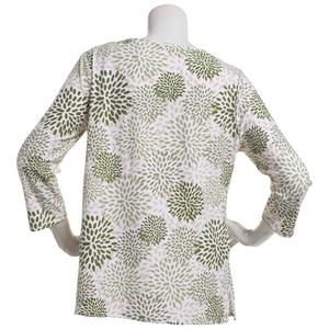 Womens Emily Daniels 3/4 Sleeve Geometric Jacquard Tee alternate view