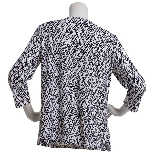 Womens Emily Daniels 3/4 Sleeve Abstract Tee alternate view