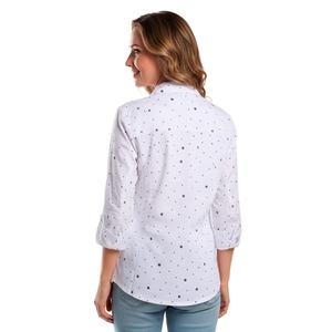 Womens Emily Daniels Star Dot Roll Tab Sleeve Button Down alternate view