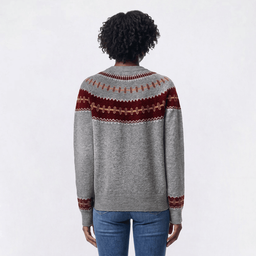 Womens Emily Daniels Long Sleeve Fair Isle Cardigan alternate view