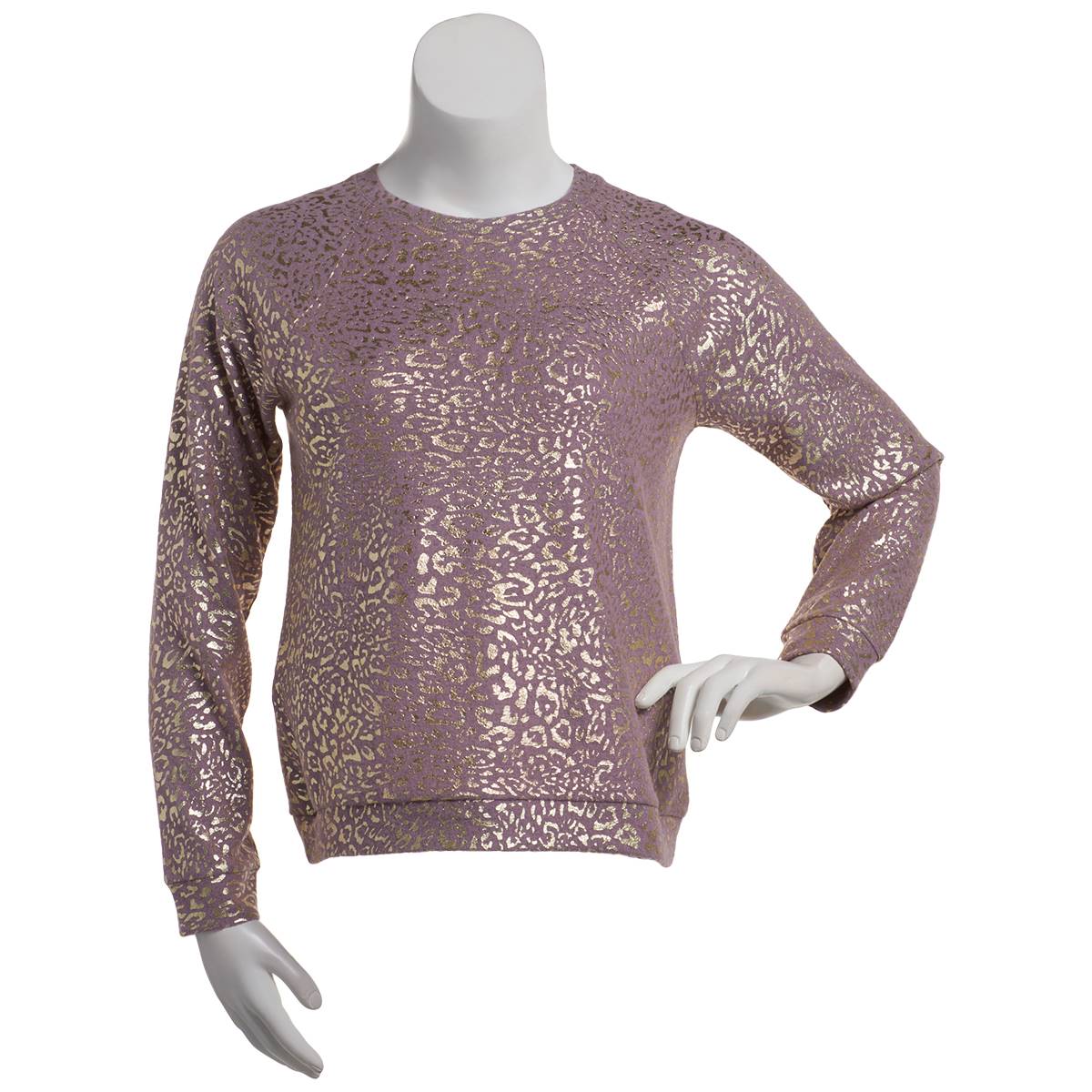 Womens Emily Daniels Long Sleeve Foil Animal Sweater