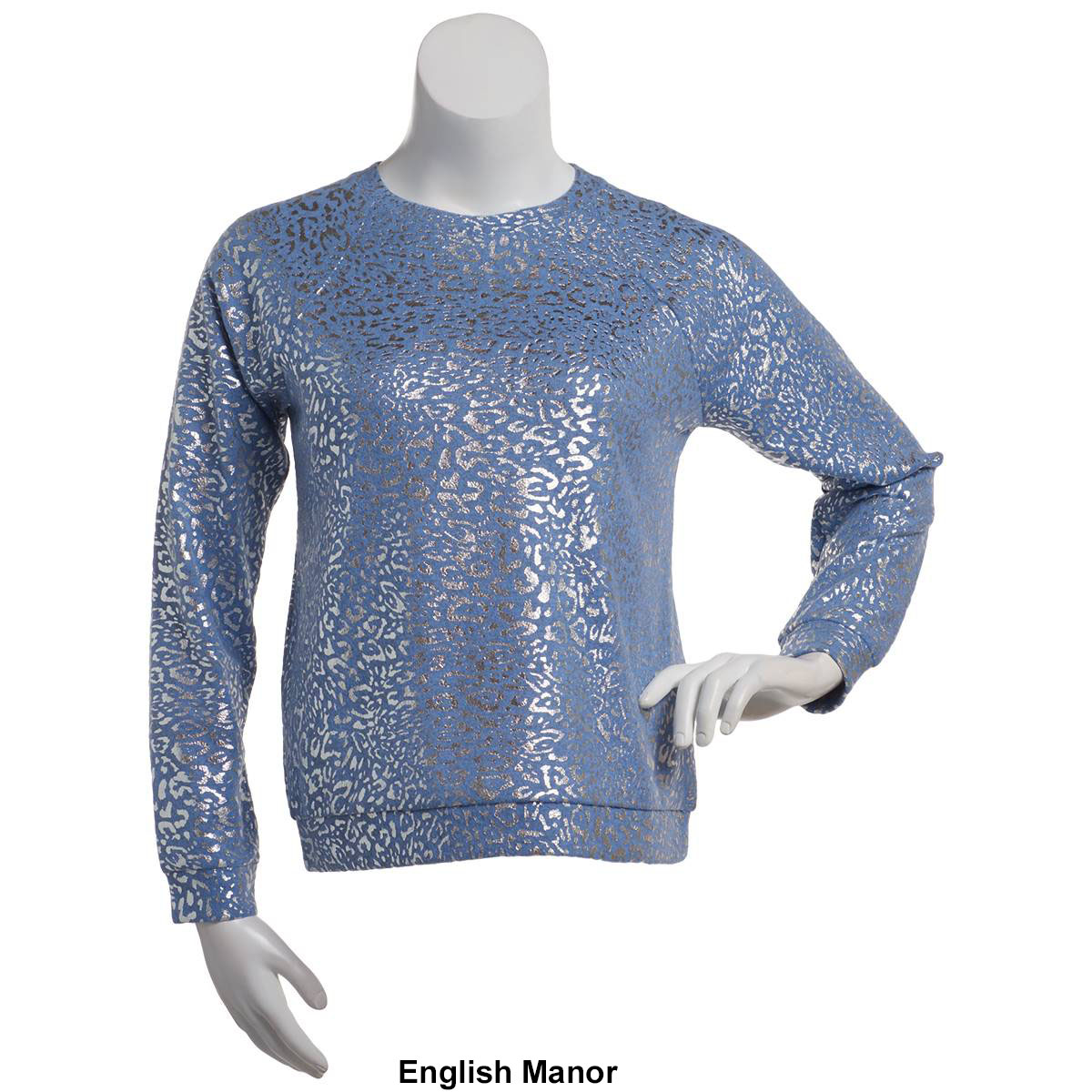 Womens Emily Daniels Long Sleeve Foil Animal Sweater