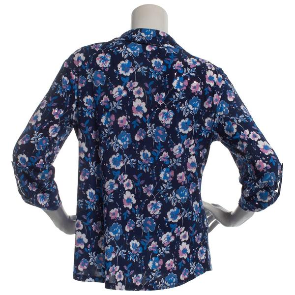 Womens Emily Daniels 3/4 Tab Sleeve Floral Blouse alternate view
