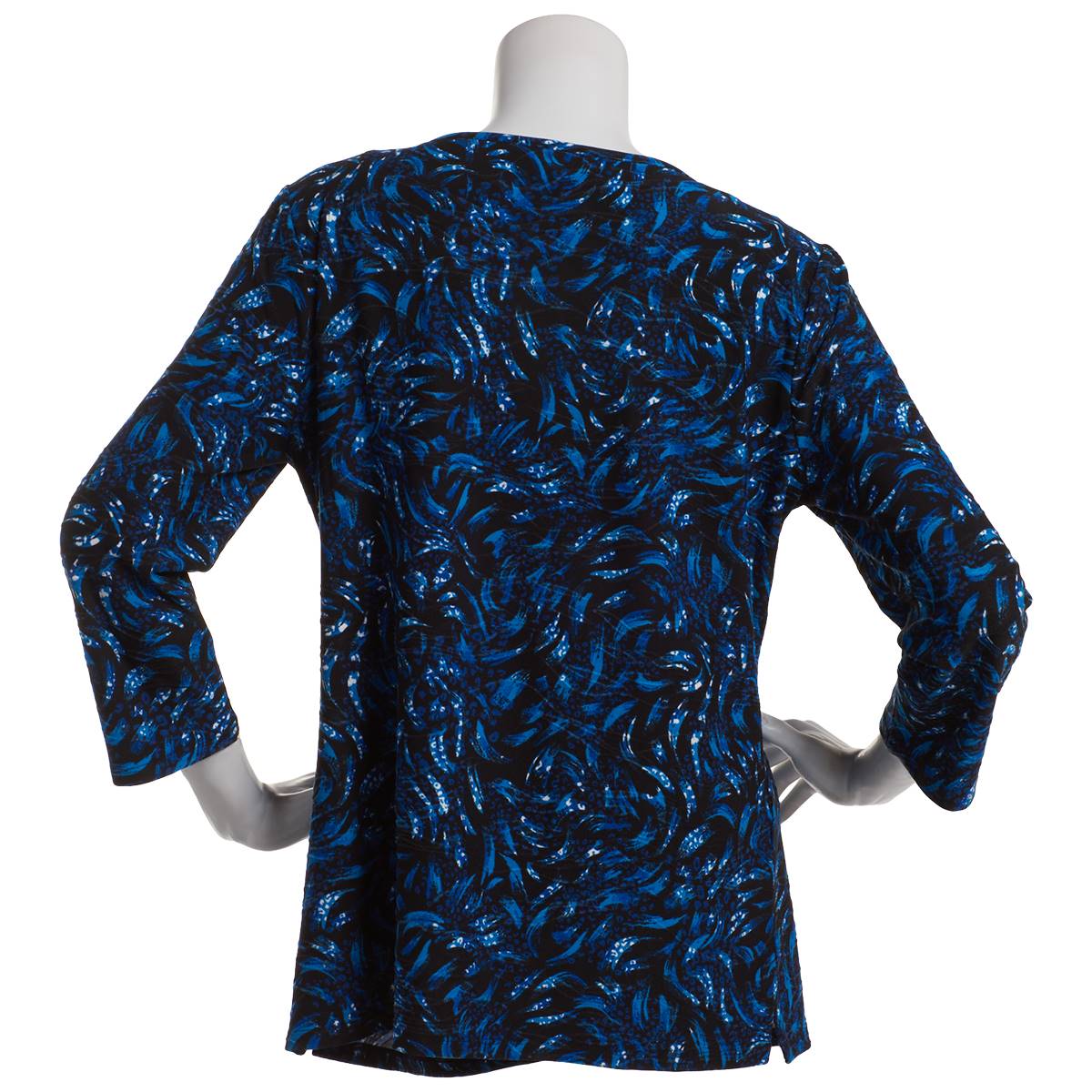 Plus Size Emily Daniels 3/4 Sleeve Abstract Animal Print Tee