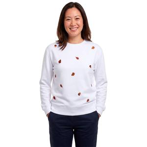 Womens Remi James Long Sleeve Leaves & Acorns Fleece Sweatshirt