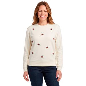 Womens Remi James Long Sleeve Embroidered Football Sweatshirt