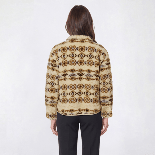 Womens Mountain Ridge Geometric Pullover Sherpa Jacket alternate view