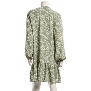 Womens Emily Daniels Long Sleeve Floral Ruffle Hem Shirtdress alternate view