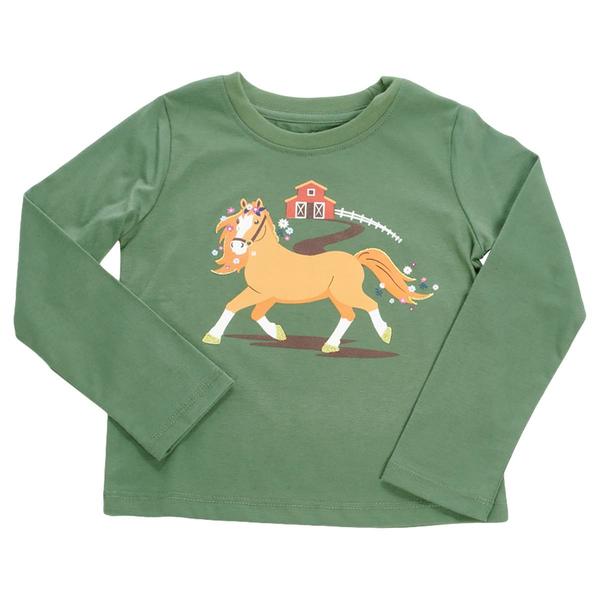 Girls (4-6x) Tales & Stories Long Sleeve Horse & Stable Tee