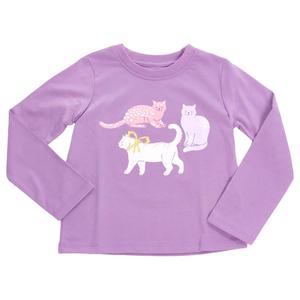 Girls (4-6x) Tales & Stories Long Sleeve Cat Trio Tee alternate view