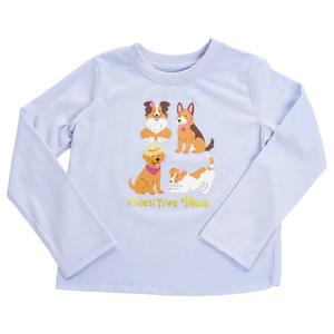 Toddler Girl Tales & Stories  Long Sleeve Pawsitive Vibes Tee