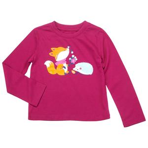 Girls (4-6x) Tales & Stories Critter Flowers Long Sleeve Tee alternate view