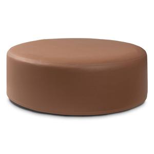 Jaxx Candler 44in. Premium Faux Leather Round Couch Ottoman alternate view