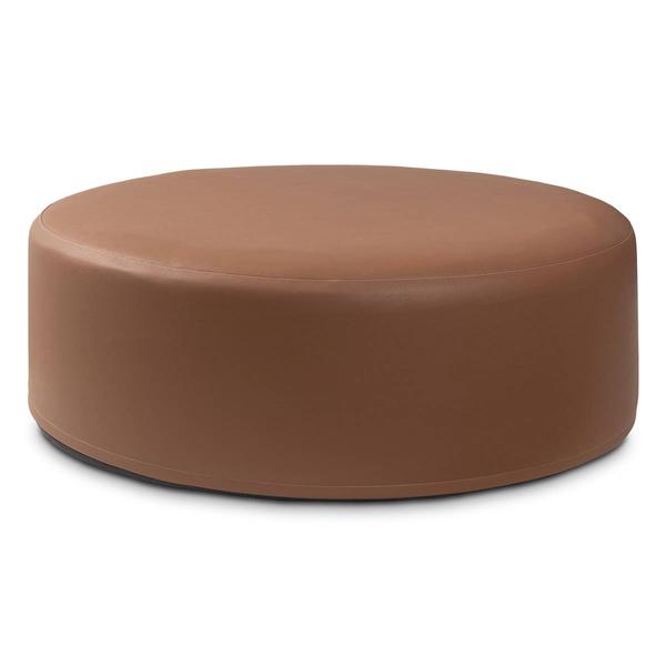 Jaxx Candler 44in. Premium Faux Leather Round Couch Ottoman alternate view