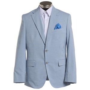 Mens Allyn St. George Blue Checkered Plaid Sport Coat