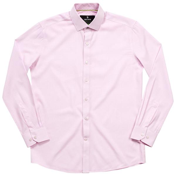 Mens Tom Baine Slim Fit Long Sleeve Dress Shirt - Pink Diamonds