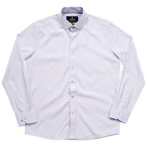 Mens Tom Baine Slim Fit Geometric Dot Dress Shirt - Lilac alternate view