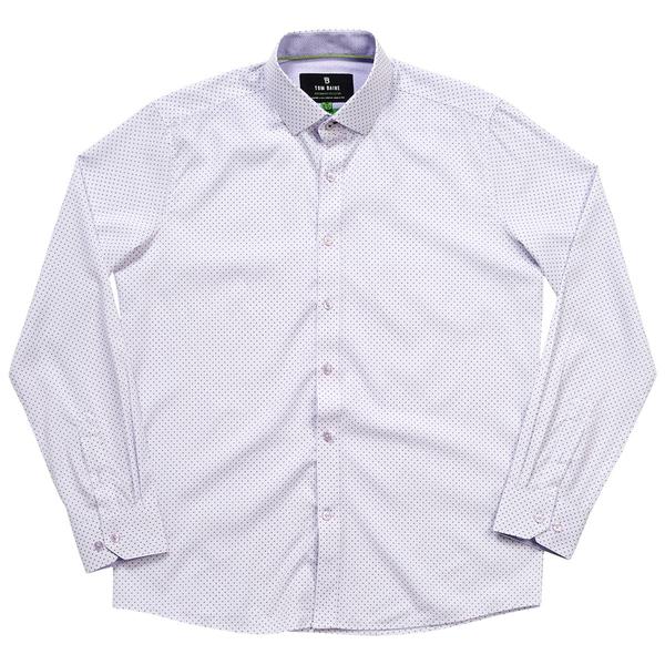 Mens Tom Baine Slim Fit Geometric Dot Dress Shirt - Lilac alternate view