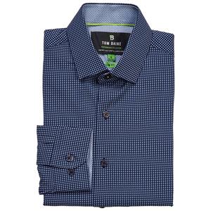 Mens Tom Baine Slim Fit Geometric Diamond Dress Shirt