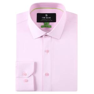 Mens Tom Baine Slim Fit Geo Performance Dress Shirt - Pink
