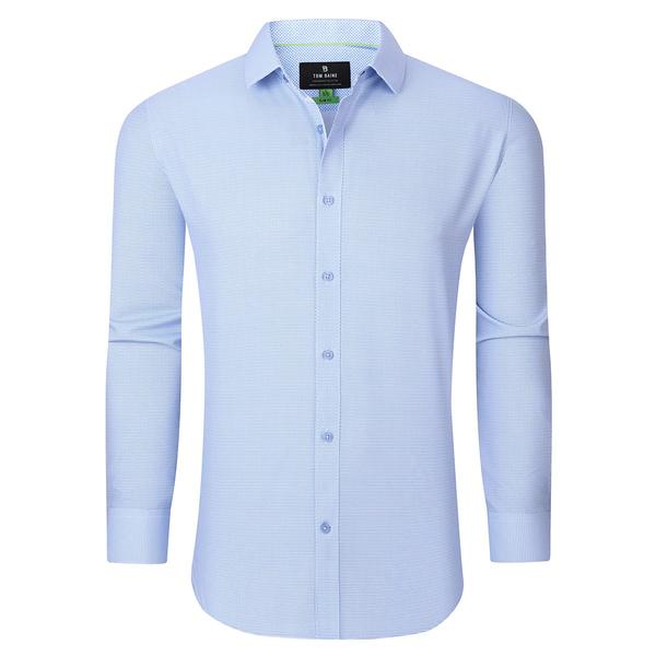 Mens Tom Baine Slim Fit Performance Geo Dress Shirt - Blue alternate view