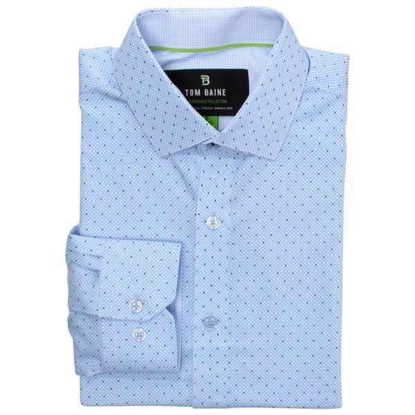 Mens Tom Baine Slim Fit Performance Dress Shirt - Light Blue