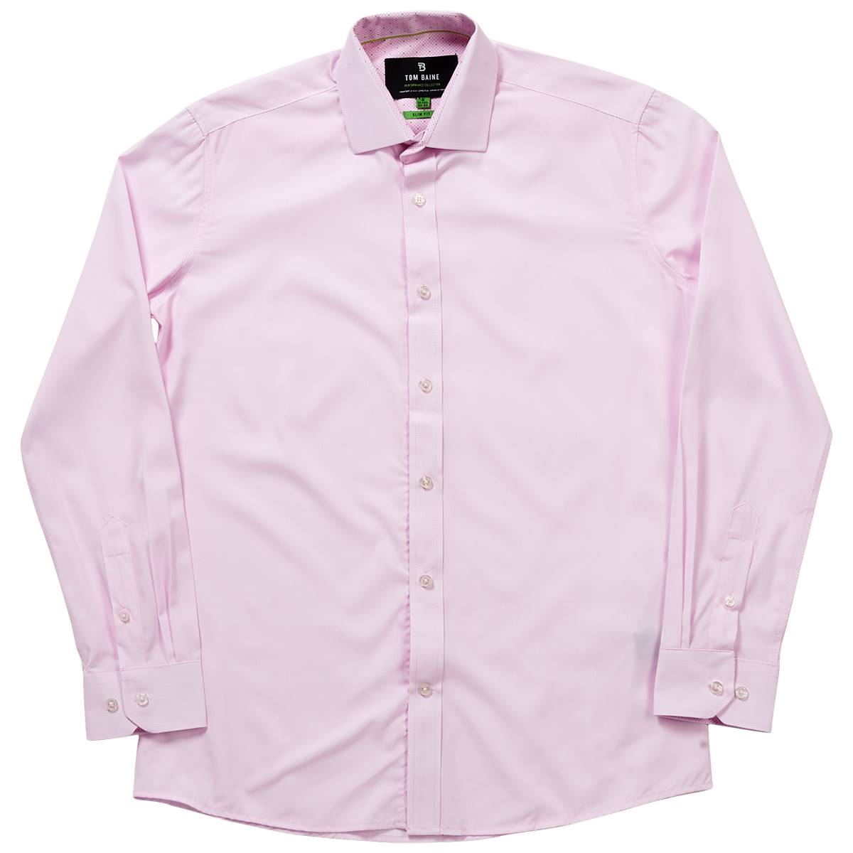 Mens Tom Baine Slim Fit Solid Dobby Dress Shirt - Pink