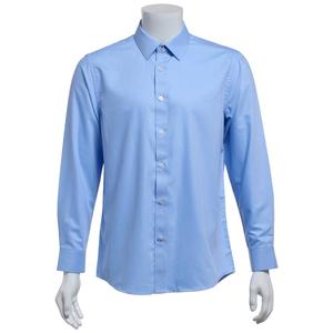 Mens Tom Baine Slim Fit Jacquard Dress Shirt - Blue Bamboo