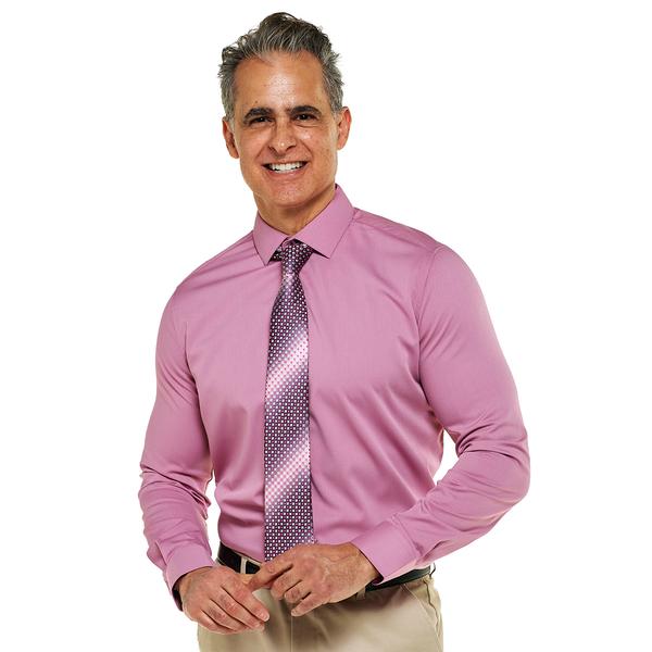 Mens Tom Baine Long Sleeve Slim Fit Dress Shirt - Rose