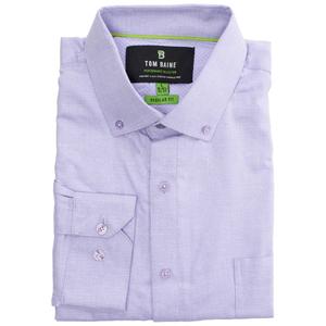 Mens Tom Baine Regular Fit Textured Dress Shirt - Lilac
