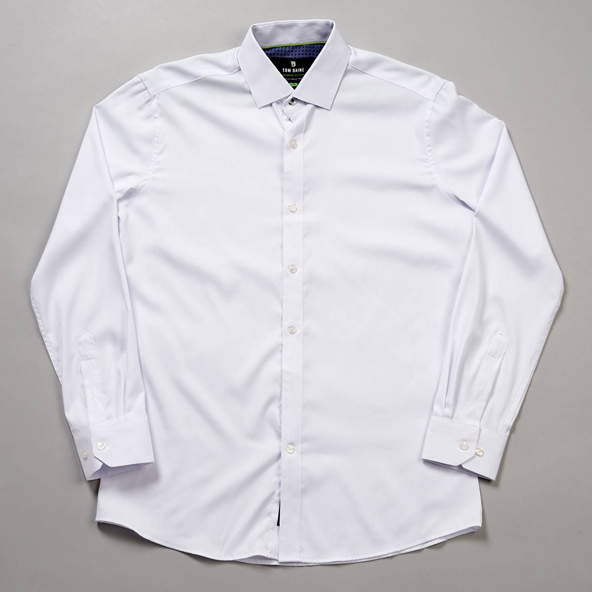 Mens Tom Baine Slim Fit Dress Shirt - White