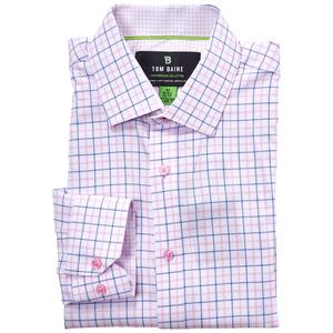 Mens Tom Baine Regular Fit Dress Shirt - Pink/Blue