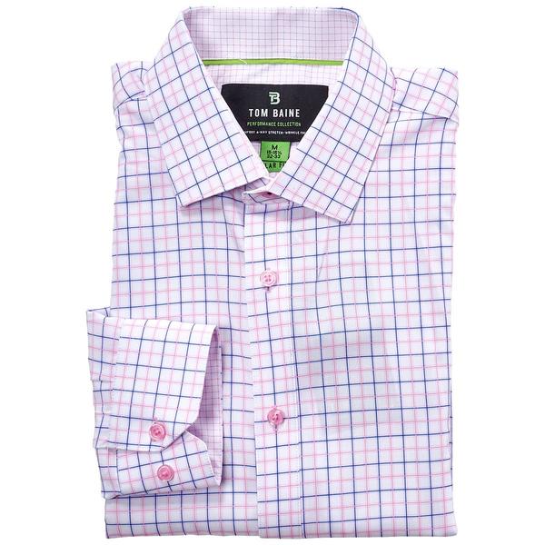 Mens Tom Baine Regular Fit Dress Shirt - Pink/Blue