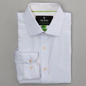 Mens Tom Baine Regular Fit Performance Dress Shirt - Yellow Plaid