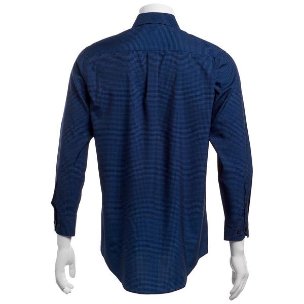 Mens Tom Baine Regular Fit Check Dress Shirt - Blue/Black alternate view