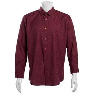 Mens Tom Baine Regular Fit Performance Dress Shirt - Burgundy alternate view