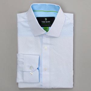 Mens Tom Baine Regular Fit Performance Dress Shirt - Blue Dots