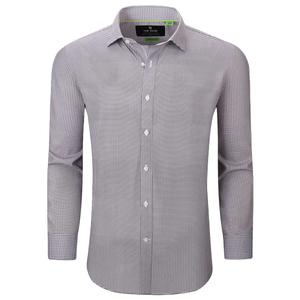 Mens Tom Baine Regular Fit Performance Dress Shirt - Black Plaid alternate view