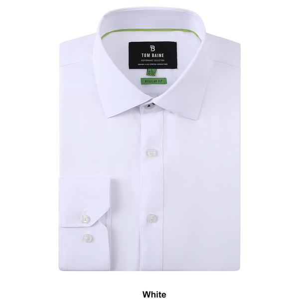 Mens Tom Baine Regular Fit Solid Stretch Long Sleeve Dress Shirt alternate view