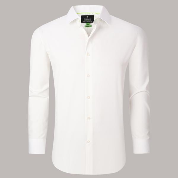 Mens Tom Baine Regular Fit Textured Dress Shirt - Light Yellow