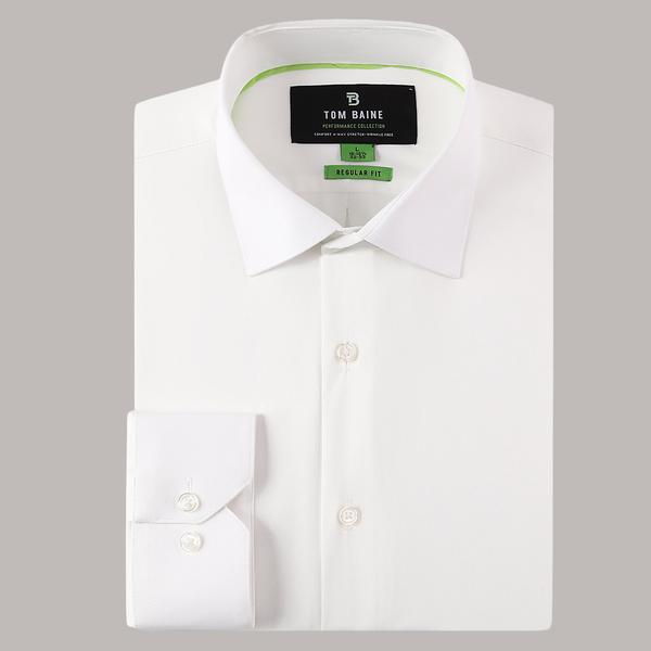 Mens Tom Baine Regular Fit Textured Dress Shirt - Light Yellow alternate view