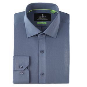 Mens Tom Baine Regular Fit Textured Dress Shirt - Medium Blue
