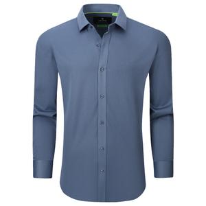 Mens Tom Baine Regular Fit Textured Dress Shirt - Medium Blue alternate view