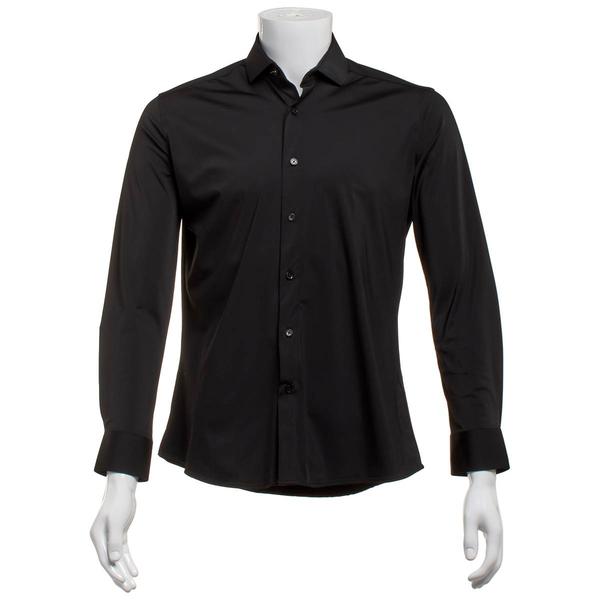 Mens Tom Baine Fitted Nylon Performance Long Sleeve Dress Shirt alternate view