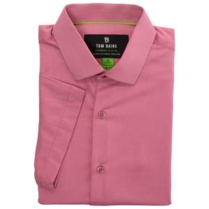 Mens Tom Baine Regular Fit Short Sleeve Dress Shirt - Rose