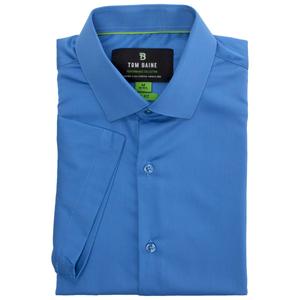 Mens Tom Baine Short Sleeve Dress Shirt - Blue