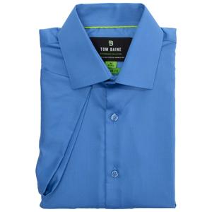 Mens Tom Baine Short Sleeve Dress Shirt - Medium Blue