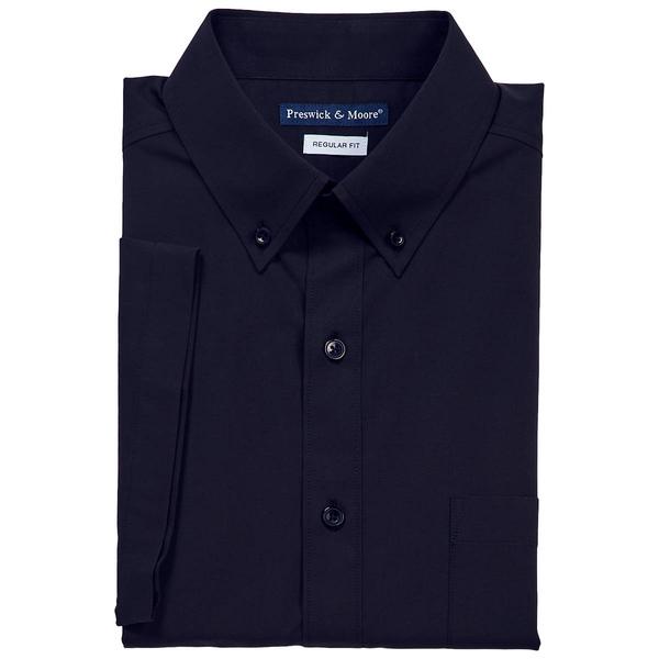 Mens Preswick & Moore(R) Regular Fit Solid Short Sleeve Dress Shirt alternate view