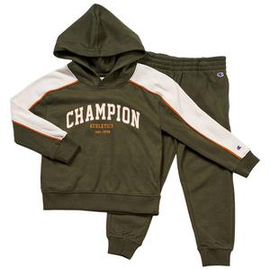 Boys (4-7) Champion(R) Pieced Hoodie & Joggers Set alternate view